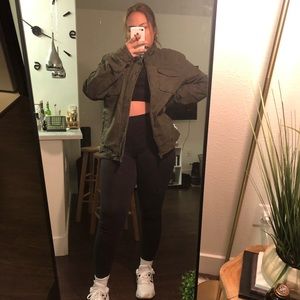 Army green utility zip jacket BOGO 50% off + more
